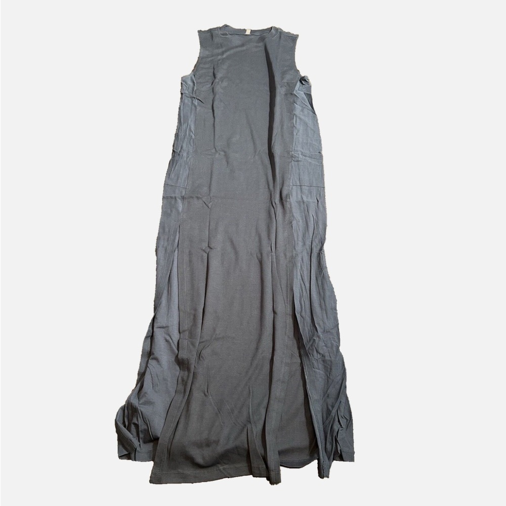 Lunya Womens Cool Panel Sleeveless Maxi Dress Grey Pockets XS - Picture 11 of 16